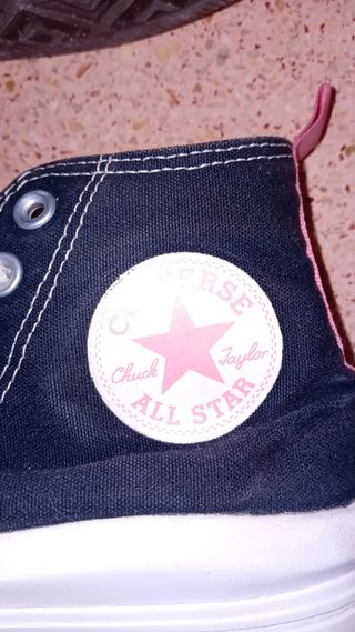 Converse plataforma negras talla 38