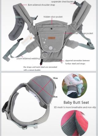 Marsupio con seggiolino integrato