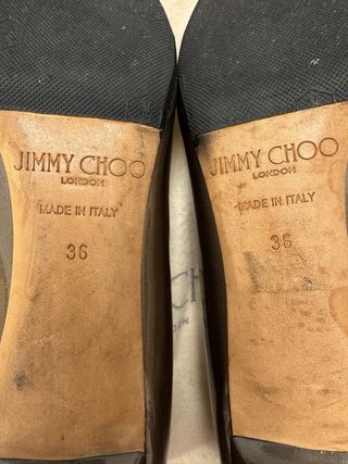 Zapatos Jimmy Choo Marrones y Dorados