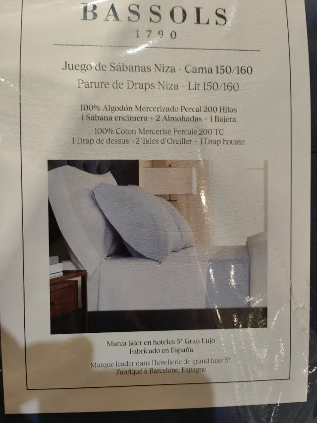 Juego Sábanas Bassols Niza 150/160 Azul