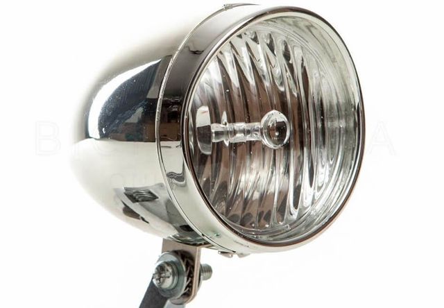 Luz LED Cromada para Bicicleta