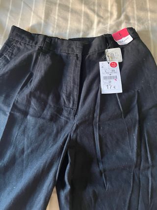 Pantalón negro ancho Talla L