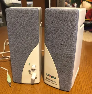 Altavoces Utopia Multimedia Blanco y Gris