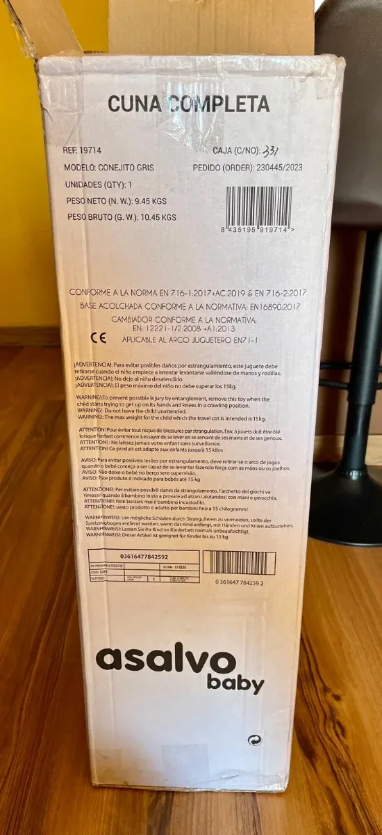 Cuna de viaje Asalvo nueva