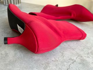 Botines Toral Rojos Piel Neopreno Talla 37