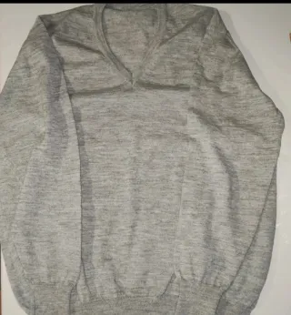 Maglione uomo pura lana Vergine grigio