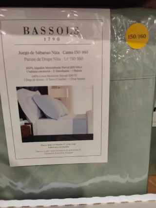 Juego sábanas Bassols Niza Verde 150/160