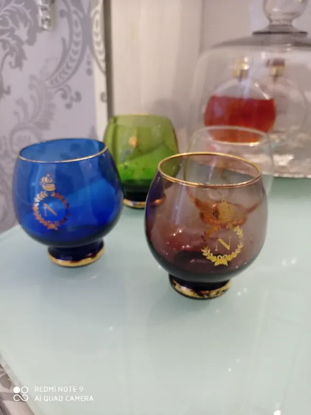 4 Bicchieri Napoleon Blu e Viola