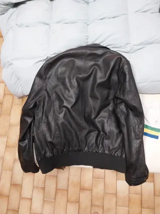 Giubbotto in pelle Dolce & Gabbana nero