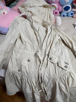 Gabardina DKNY Jeans Beige Mujer