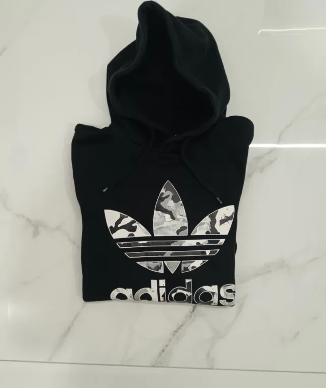 Felpa Adidas Originals Uomo Logo Militare