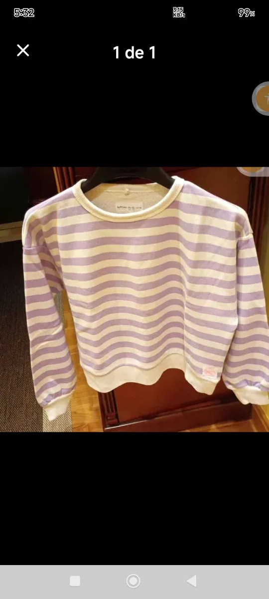 Dos sudaderas de niña a rayas