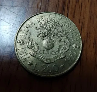 Moneta 200 Lire Carabinieri 1994