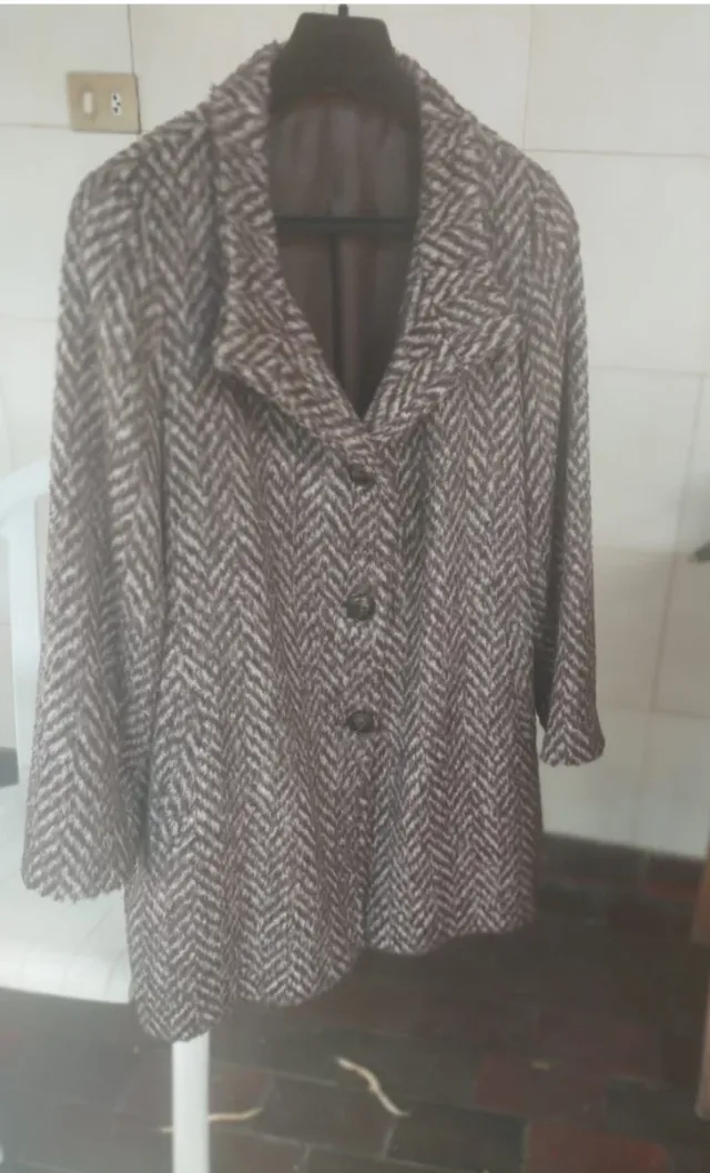 Abrigo estampado espiga