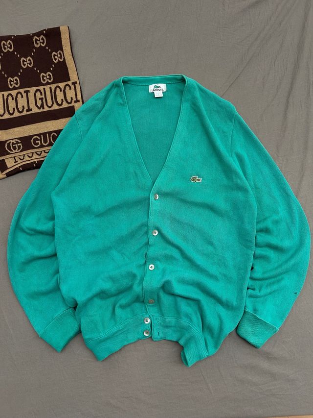 Cárdigan Lacoste Vintage 90s Verde