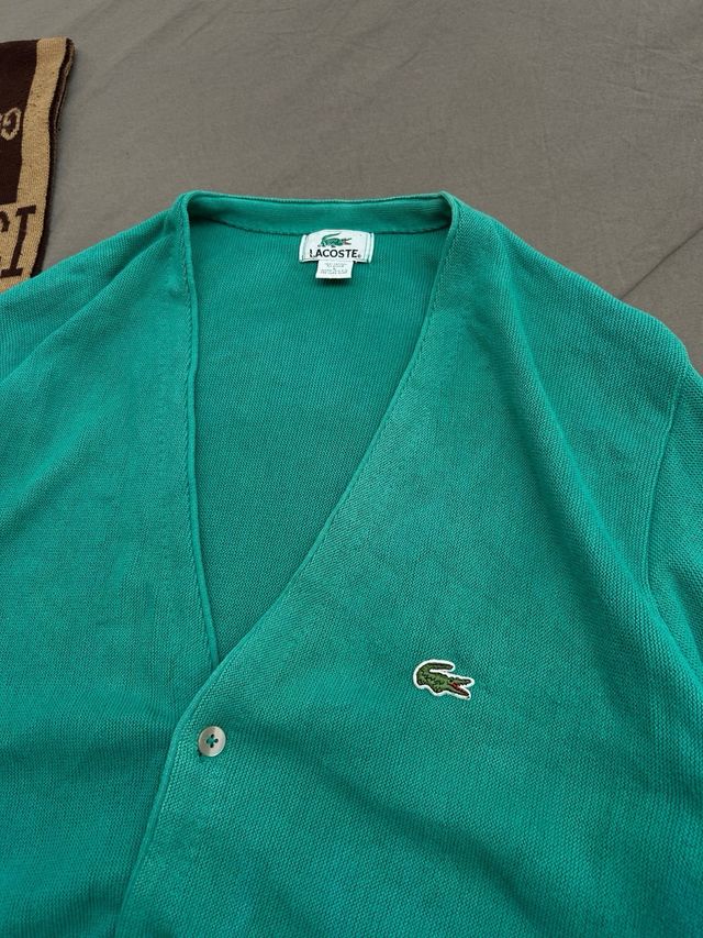 Cárdigan Lacoste Vintage 90s Verde