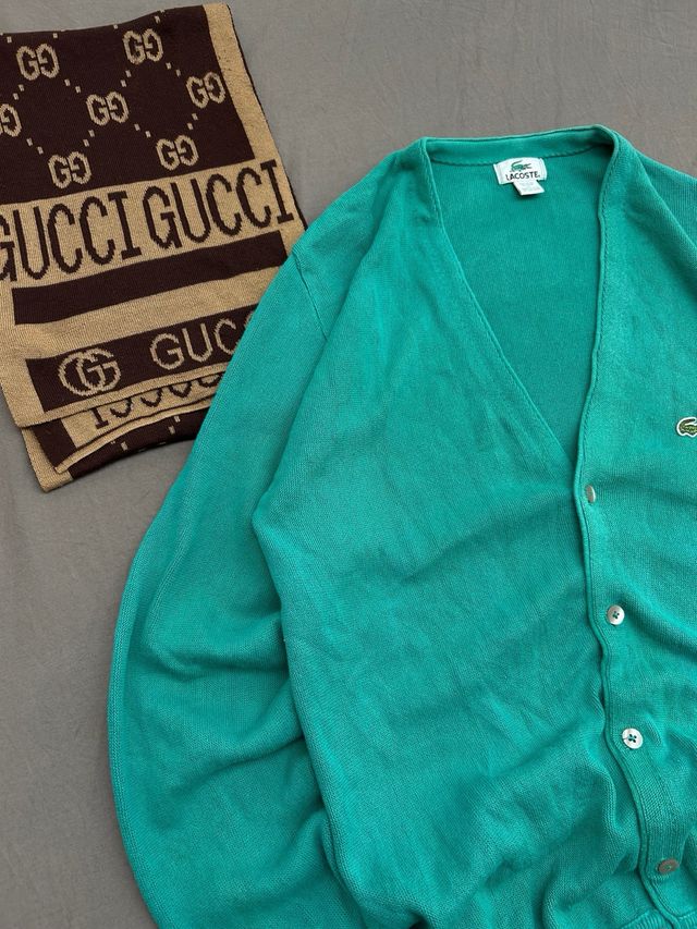 Cárdigan Lacoste Vintage 90s Verde