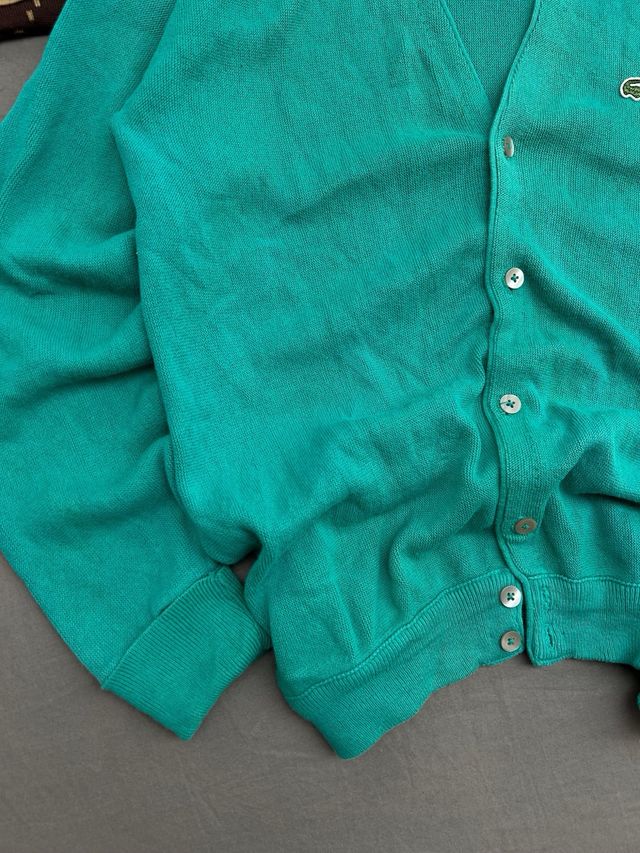 Cárdigan Lacoste Vintage 90s Verde