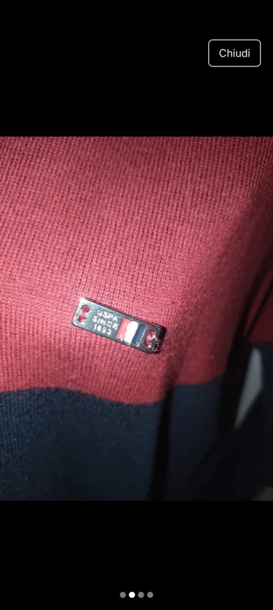 Maglione bicolore bordeaux e nero