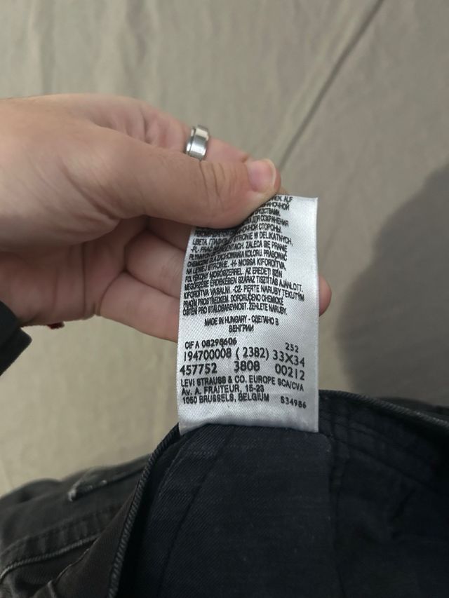 Pantalones Levi's Negros Talla 32x34 Elásticos