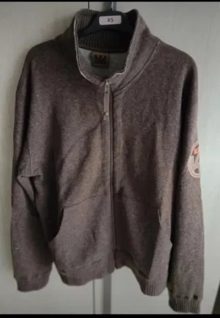Maglione uomo zip marrone XL