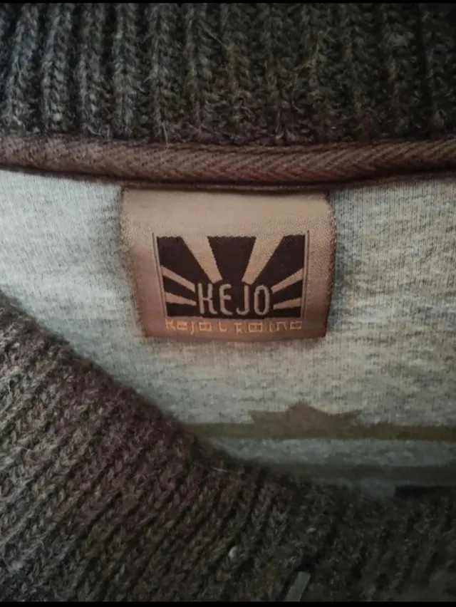 Maglione uomo zip marrone XL