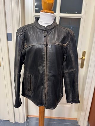 Cazadora Harley Davidson Cuero Negra