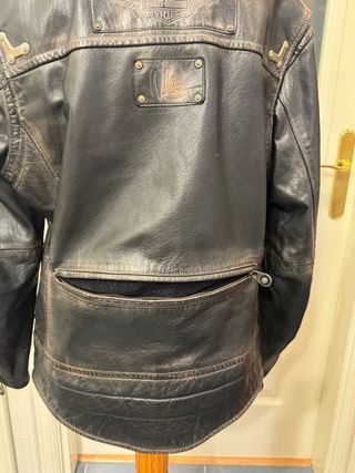 Cazadora Harley Davidson Cuero Negra