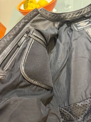 Cazadora Harley Davidson Cuero Negra