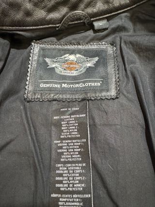 Cazadora Harley Davidson Cuero Negra