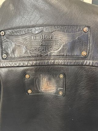 Cazadora Harley Davidson Cuero Negra