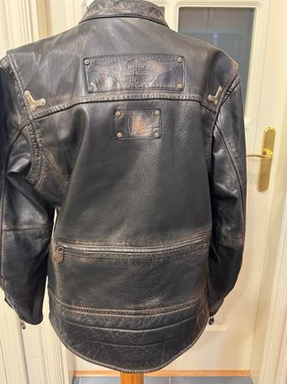 Cazadora Harley Davidson Cuero Negra