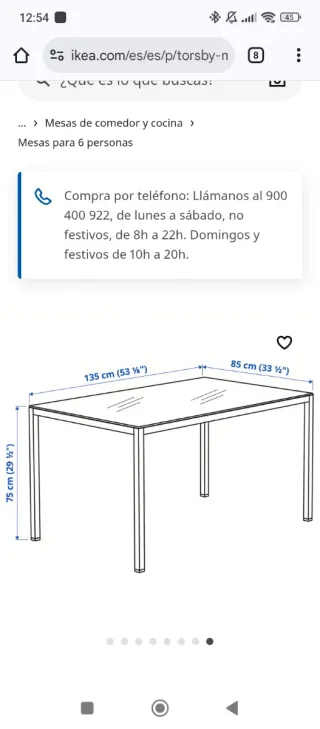 Mesa Comedor Cristal y Metal