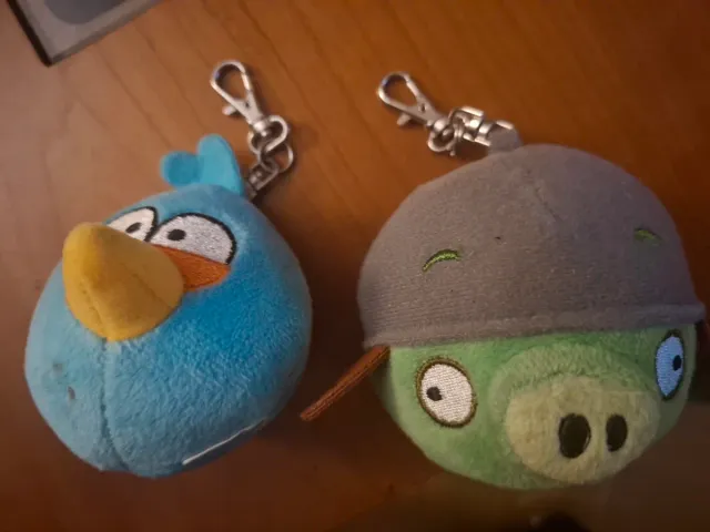 Llaveros mini peluches Angry Birds