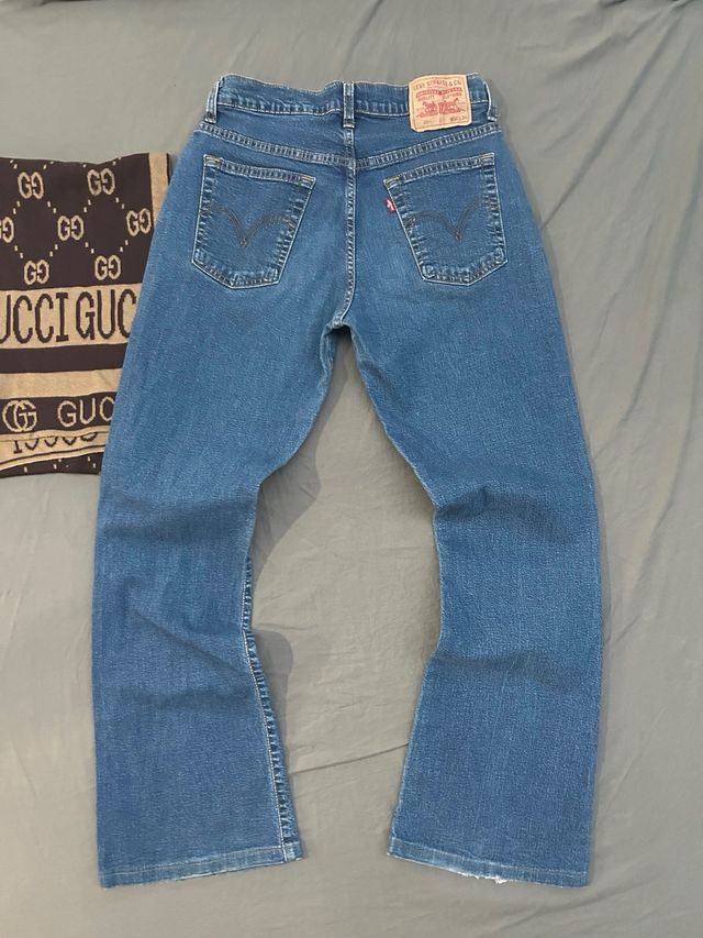 Pantalón Campana Levi's Azul Elásticos Talla 30x34