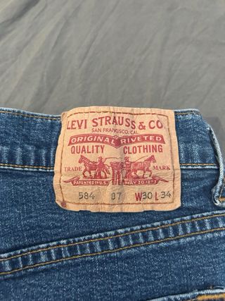 Pantalón Campana Levi's Azul Elásticos Talla 30x34