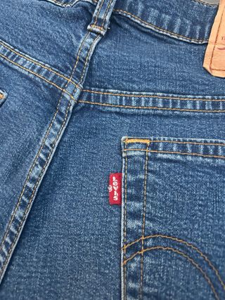 Pantalón Campana Levi's Azul Elásticos Talla 30x34