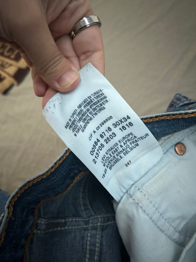 Pantalón Campana Levi's Azul Elásticos Talla 30x34