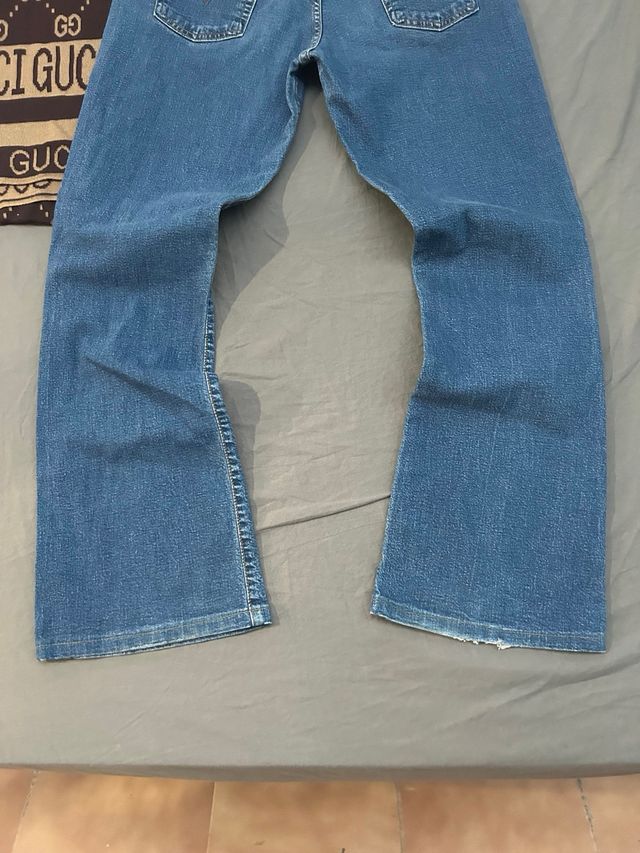 Pantalón Campana Levi's Azul Elásticos Talla 30x34