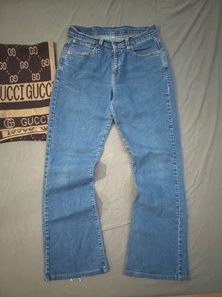 Pantalón Campana Levi's Azul Elásticos Talla 30x34