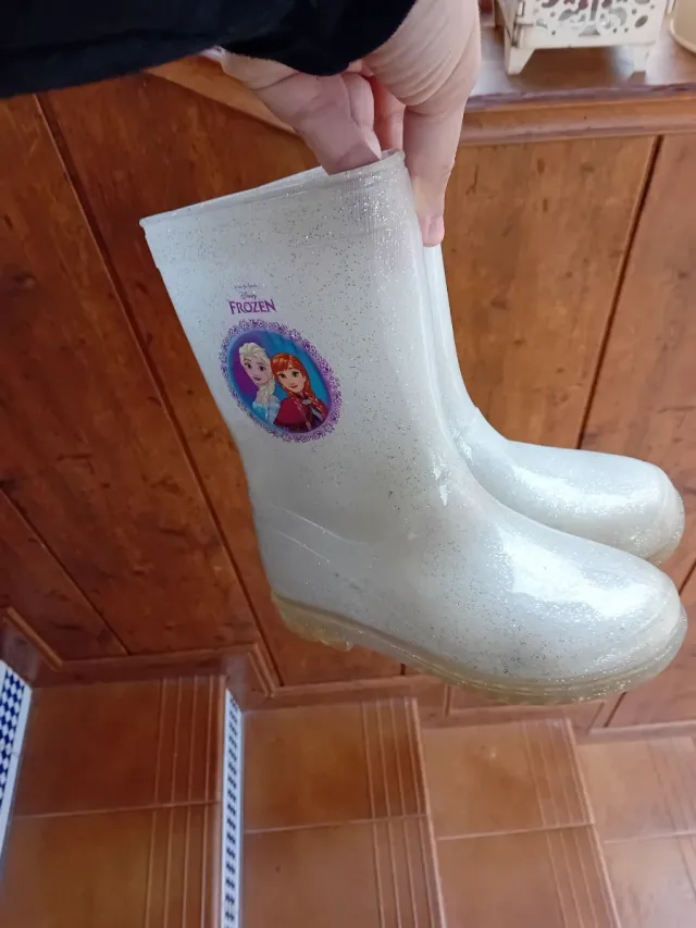 Botas de agua niña Frozen brillantes talla 29