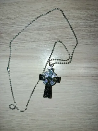 Collar RELOJ Cruz Celta esmaltada Multicolor