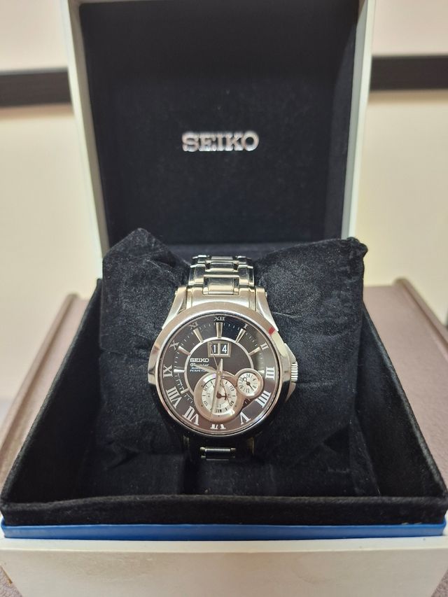 Reloj Seiko Premier Kinetic Acero Calendario Perpe