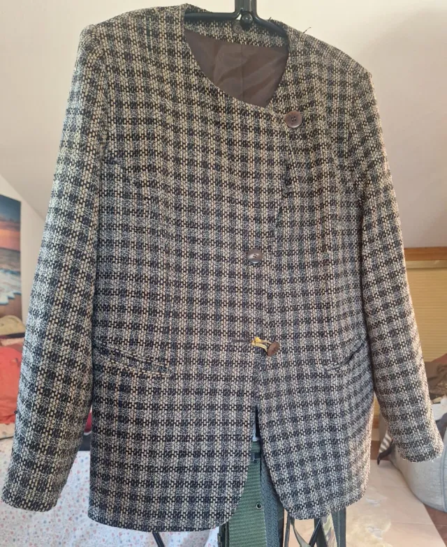 Chaqueta cuadros mujer T46