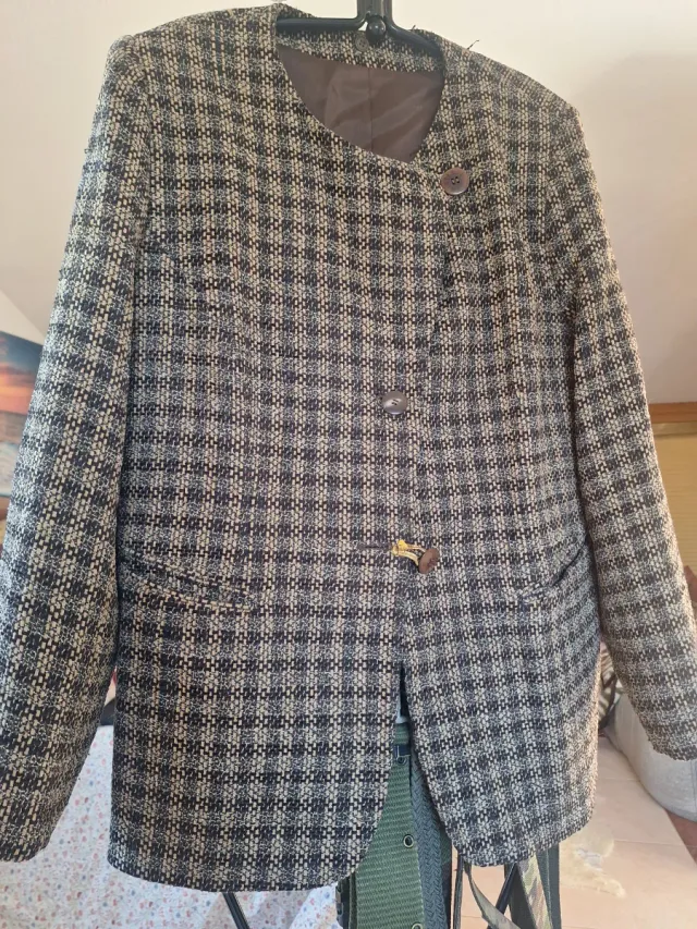 Chaqueta cuadros mujer T46