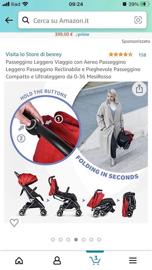 Passeggino ultra compatto Besrey