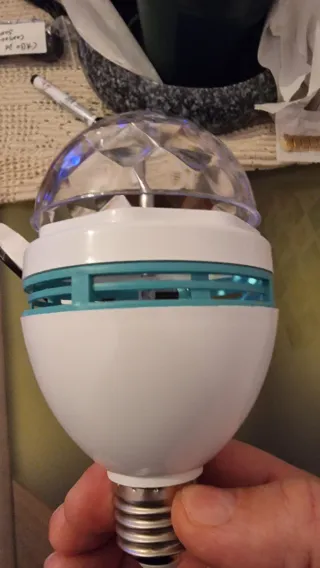 Lâmpada LED Mini Party Light Giratória Colorida