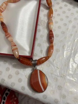 Collana Agata con Ciondolo Argento