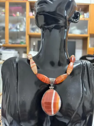 Collana Agata con Ciondolo Argento