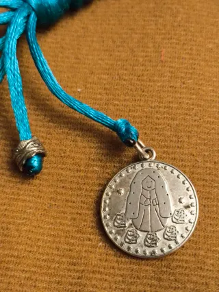 Pulsera Mexicana Virgen Plateada